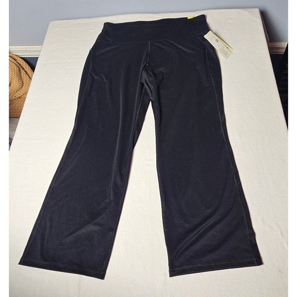 All in Motion Womens XL Short High-Rise Straight-Leg Pant Contour Curvy Black - Picture 1 of 9